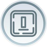 Bottom alignment Linear Button Icon vector