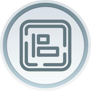 izquierda alineación lineal botón icono vector