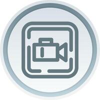 Video Linear Button Icon vector