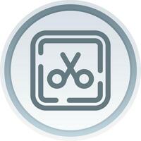 Scissor Linear Button Icon vector