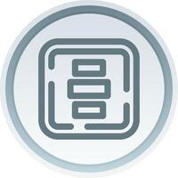 Horizontal Alignment Linear Button Icon vector