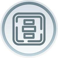 Horizontal Alignment Linear Button Icon vector