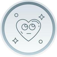 Rolling eyes Linear Button Icon vector