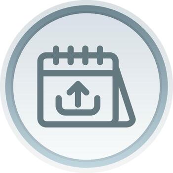 Upload Linear Button Icon vector