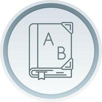 Dictionary Linear Button Icon vector
