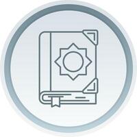 Quran Linear Button Icon vector