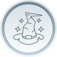 Witch hat Linear Button Icon vector