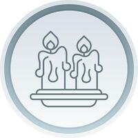 Candles Linear Button Icon vector