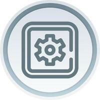 Setting Linear Button Icon vector