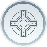 Roundabout Linear Button Icon vector
