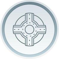 Roundabout Linear Button Icon vector