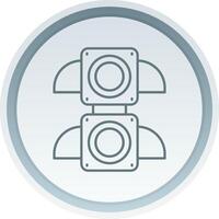 Traffic light Linear Button Icon vector