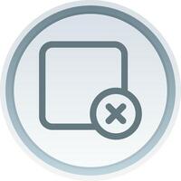 Delete square Linear Button Icon vector