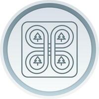 Overpass Linear Button Icon vector