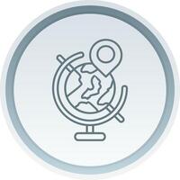 Globe Linear Button Icon vector