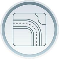 Highway Linear Button Icon vector