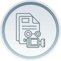 Video Linear Button Icon vector