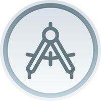 Drawing compass Linear Button Icon vector