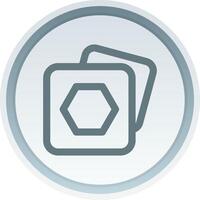 Polygon frame Linear Button Icon vector