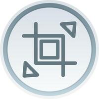 Expand crop resize Linear Button Icon vector