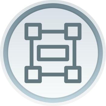 rectángulo marco lineal botón icono vector