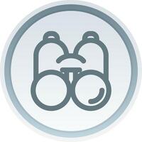 Binoculars Linear Button Icon vector