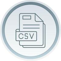 csv lineal botón icono vector