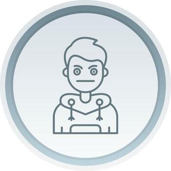 Embarrassed Linear Button Icon vector