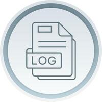 Log Linear Button Icon vector