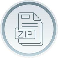 Zip Linear Button Icon vector