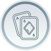 póker lineal botón icono vector