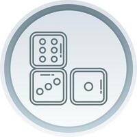 Dices Linear Button Icon vector