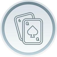 Poker Linear Button Icon vector