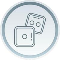 Dice Linear Button Icon vector