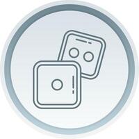 Dice Linear Button Icon vector