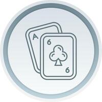 Poker Linear Button Icon vector