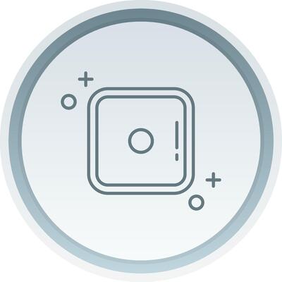 Dice one Linear Button Icon