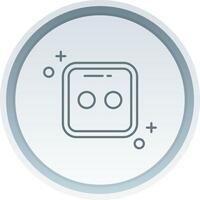 Dice two Linear Button Icon vector