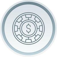 Chip Linear Button Icon vector
