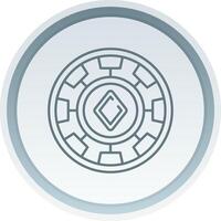 Chip Linear Button Icon vector