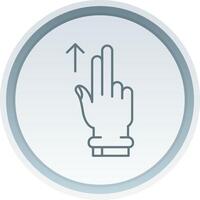 Two Fingers Up Linear Button Icon vector