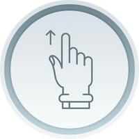 Swipe Up Linear Button Icon vector