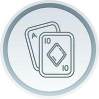 Poker Linear Button Icon vector