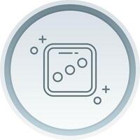 Dice three Linear Button Icon vector