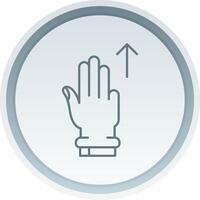 Three Fingers Up Linear Button Icon vector