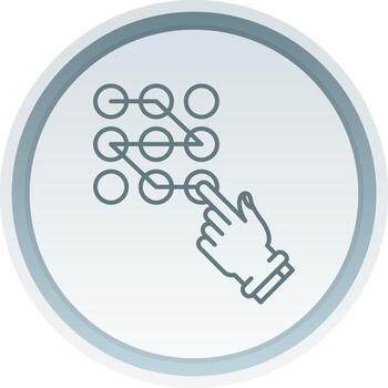 Pattern lock Linear Button Icon vector