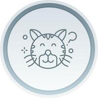 Thinking Linear Button Icon vector