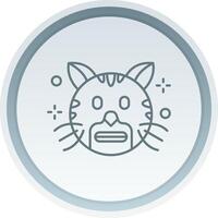 Shocked Linear Button Icon vector