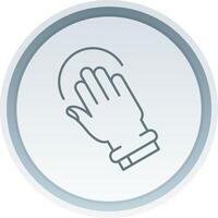 Tilted Hand Linear Button Icon vector