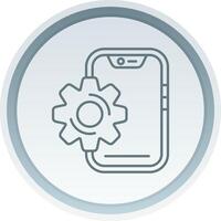 Setting Linear Button Icon vector